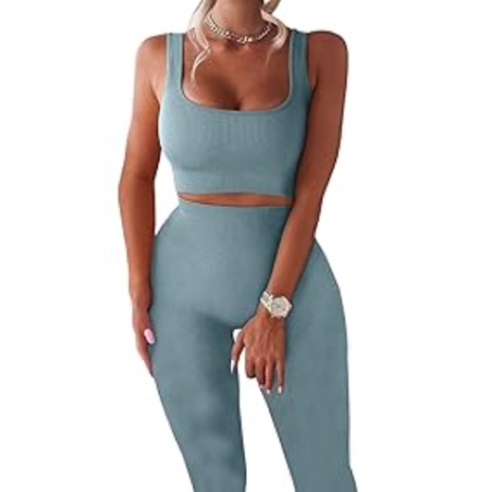 Ribbed 2-Piece Seamless Lounge Set